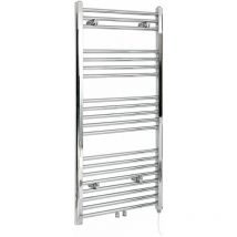 Neva - Sèche-Serviettes Design Électrique Moderne - Raccordement Central - Chromé - 118.8 cm x 60 cm - Hudson Reed