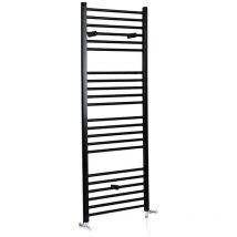 Nox - Sèche-Serviettes Design Mixte Moderne Plat - Noir - 160 cm x 60 cm - Hudson Reed