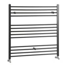 Artle - Sèche-Serviettes Design Moderne Noir - Plat 100 cm x 100 cm - Hudson Reed