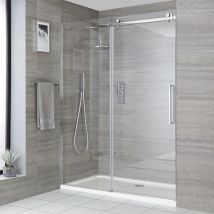 Hudson Reed - Portland - Porte de Douche Coulissante Sans Cadre 100cm - Chromé