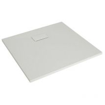Hudson Reed - Receveur de Douche Carré 80cm - Blanc Mat Effet Pierre