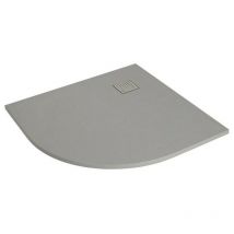 Receveur de Douche Quart de Cercle 90cm - Gris Clair Effet Pierre - Hudson Reed