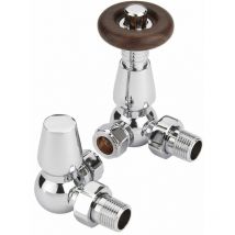 Milano - Hudson Reed Regent - Eck-Thermostat-Heizkörperventil für 15mm Kupferrohre&44 Chrom