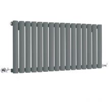 Hudson Reed - Revive Radiatore Termoarredo di Design Orizzontale Moderno - Termosifone Con Finitura Antracite - 691W - 400 x 1000mm - Riscaldamento