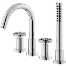 Hudson Reed - Revolution 4-Hole Bath Shower Mixer Tap - Chrome