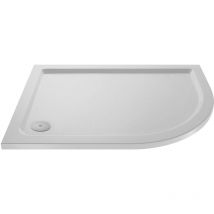 Hudson Reed - Nuie Pearlstone Slip Resistant Offset Quadrant Shower Tray 1000mm x 800mm Right Handed