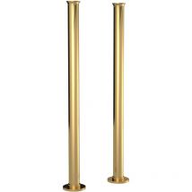 Old London - Brushed Brass 660mm x 40mm Freestanding Bath Tap Standpipes - DA811