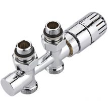 Valvola Diritta Termostatica Multiblock ad "h" con Adattatore per Radiatori e Scaldasalviette – Tubi in Rame 14 mm - Hudson Reed