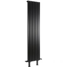 Vitality - Radiateur Vertical sur Pieds Moderne Noir - 160cm x 47.2cm - Hudson Reed
