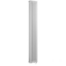 Windsor - Radiateur Électrique Style Fonte Rétro Vertical Triple Rang avec Thermostat Wi-Fi - Blanc - 180 cm x 29 cm - Hudson Reed