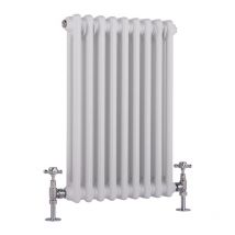 Hudson Reed - Windsor - Radiateur Rétro Horizontal Blanc à Colonnes 2 x 9 - 512 Watts - 60 x 42.5cm
