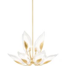 Blossom 10 Light Chandelier Gold Leaf - Hudson Valley