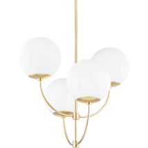 Carrie 4 Light Chandelier Aged Brass - Hudson Valley