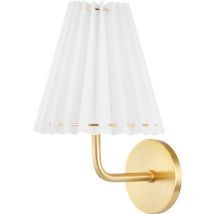 Demi 1 Light Wall Sconce Aged Brass with Shade - Hudson Valley