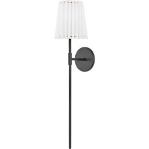 Hudson Valley - Demi 1 Light Wall Sconce Soft Black with White Shade