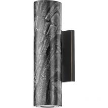 Predock 2 Light Wall Sconce Black Brass - Hudson Valley