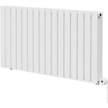 Hudson Heating - Hudson White 600mm x 1212mm Horizontal Digital Thermostatic Electric Double Panel Radiator
