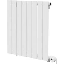 Hudson Heating - Hudson White 600mm x 604mm Horizontal Digital Thermostatic Electric Single Panel Radiator