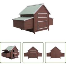 The Living Store Hühnerstall Braun 157x97x110 cm Holz - Holz Tierheim - Hühnerstall - Geflügelhaus - Gartenhühnerstall - Huhnennest