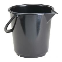 Seau 17,0 l HD-polyéthylène noir anse en plastique D. 330 mm hauteur 315 mm