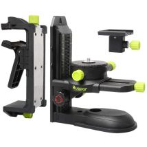Huepar - Adaptateur Niveau Laser, Base Pivotante Magnétique Multifonctionnelle avec Clip Réglable, Laser Level Adapter à 360° avec Filetage Mâle