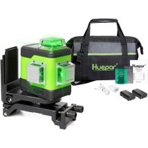 Cross Line Laser Verde, 3 x 360° 25M Livella Laser Regolazione Portatile, 12 Linee Verticali e Orizzontali Autolivellanti IP54 (con Batteria