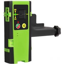 Huepar - LR-6RG Laser Detector for Pulsed Laser, Digital Green and Red Laser Receiver, Used with Line Laser, Distance Up to 50-60m, Three-Sided led