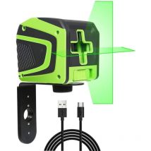 Huepar Self-leveling Laser Level with Rechargeable Li-ion Battery- Green Beam Cross Line Laser Level with Pulse Mode for Ceiling/Floor/Wall