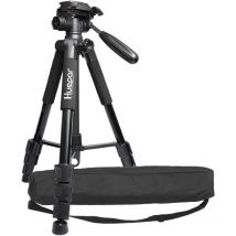 Huepar - TPD14 143 cm/56' Stativ für Kreuzlinienlaser, Verstellbares Leichtgewicht Reisestativ mit 3-Wege-schwenkbarer Panoramakopf,