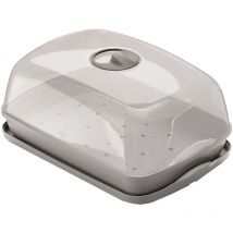 Prosperplast Semillero/bandeja multiusos con tapa de policarbonato RESPANA TABLE GREENHOUSE 3,6L., dimensiones (mm) 391x257x185, color Gris piedra