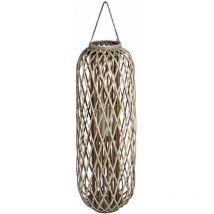 Huge Standing Wicker Lantern - decorative ornament - L21 x W21 x H110 cm