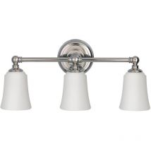 Elstead Huguenot Lake - 3 Licht Badezimmer über Spiegel Licht Chrom poliert IP44, G9