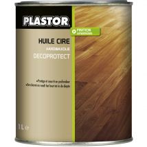 Plastor - Huile cire parquet Décoprotect 1L : assure une protection durable des bois intérieurs, protège efficacement des taches - Noir