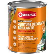 Owatrol - Peinture décorative antirouille Rustol Deco ral 1007 Jaune Narcisse brillant 2,5L