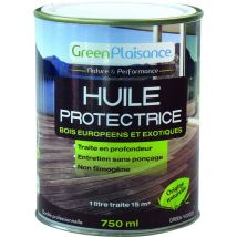 Greenplaisance - huile saturateur terrasse bois origine végétale Hydrofuge - 750Ml - S09947