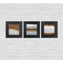 Peinture à l'huile multicolore sur toile avec cadre en bois 80x80 cm