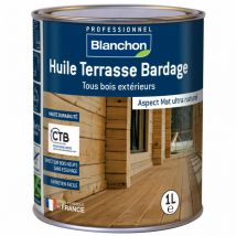 Blanchon - Huile Terrasse Bardage 1L Nuancier : Chêne Moyen