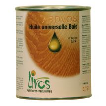 0.75L-incolore-HUILE pour bois naturelle universelle ardvos intérieure Livos 1L/11m2 en 3 couches) - incolore