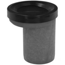Hülse für exzentrische Toilette mit 135 mm Einlass und 90 mm Auslass aus grauem und schwarzem pvc