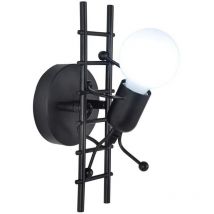 Humanoïde Créatif Applique Murale Interieur Lampe Murale Moderne Lampe de Mur Art Déco E27 pour Chambre à Coucher, Chambre D'enfants, Couloir,