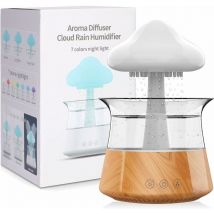 Gotrays - Humidificateur à nuages, diffuseur d'huiles essentielles avec lumières led 7 couleurs, nano-diffuseur de brume et humidificateur pour les