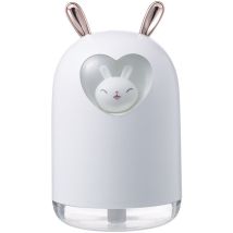 Humidificateur d'air 300ml – Lapin adorable – Ultrasons – ABS + Silicone – 1,5-2W – Bianco FR