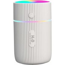 Humidificateur d'Air, Mini Humidificateur Ultrasonique avec 2 Mode Brume Réglable, Arrêt automatique et Veilleuse Colorée, USB Humidificateur