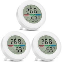 Jalleria - Humidimètre Hygromètre Thermomètre Température Thermomètre Intérieur Numérique avec Affichage du Niveau de Confort et Support pour Bureau