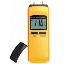Bromol - Humidité Compteur Humidimètre Numérique 4 Broches Testeur d'Humidité Détecteur d'Humidité Mesure de l'Humidité pour Mur en Bois Béton Plâtre
