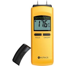 Memkey - Humidité Compteur Humidimètre Numérique 4 Broches Testeur d'Humidité Détecteur d'Humidité Mesure de l'Humidité pour Mur en Bois Béton Plâtre