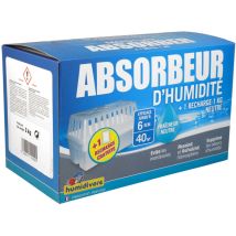 Déshumidificateur SODEPAC – Humidivore – Surface jusqu'à 40 m² – 2 recharges 1 kg dont 1 gratuite