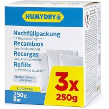 Humydry - Nachfüllpack 3x250g Geruchsneutral Für Luftentfeuchter