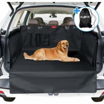 Hunde-Kofferraumschutz, wasserdichte und rutschfeste Hunde-Autoabdeckung mit Seitenschutz, 185 x 105 cm, geeignet für die meisten SUVs und Vans