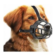 Cyslmuk - Hundemaulkorb, Maulkorb, Korbmaulkorb für kleine, mittelgroße und große Hunde mit verstellbaren Riemen (Größe 5, Schwarz)